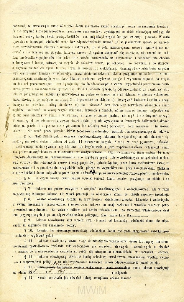 KKE 5685-6.jpg - Dok. Umowa Najmu lokalu miedzy Wincentym Malinowskim a Antonim Graszko, Wilno, 20 IV 1924/1925/1926/1927/1929 r.